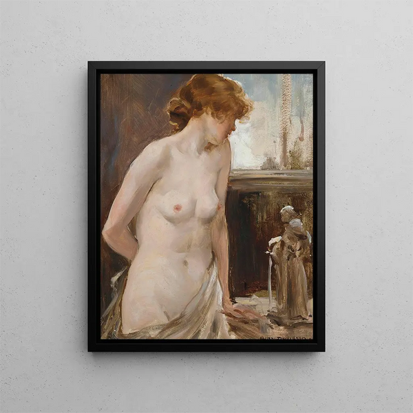 Nude Female Painting - Allan Douglas Davidson — framed artwork on a wall