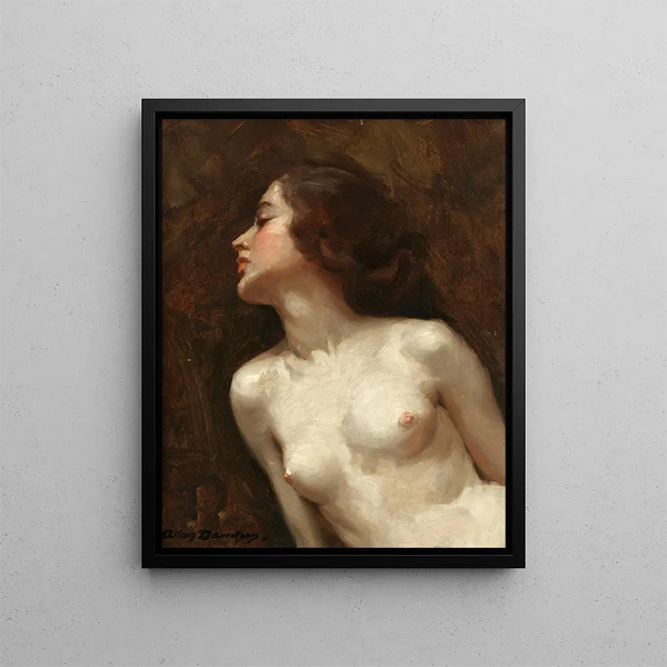 Model posing - Allan Douglas Davidson — framed artwork on a wall