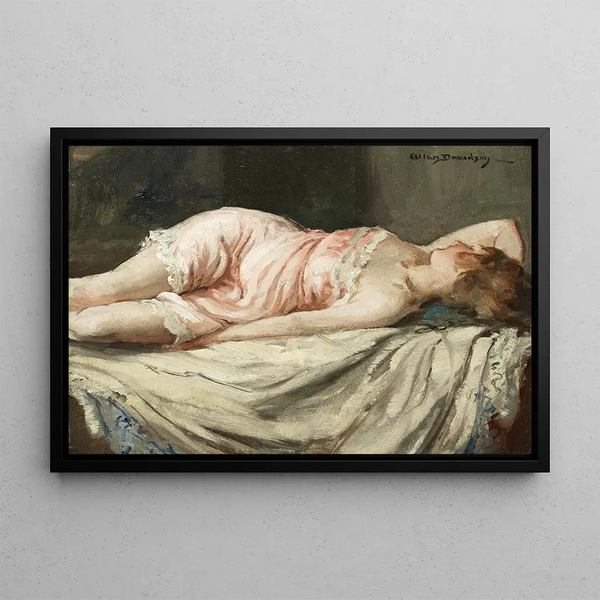 Allongé Model Painting - Allan Douglas Davidson — framed artwork on a wall