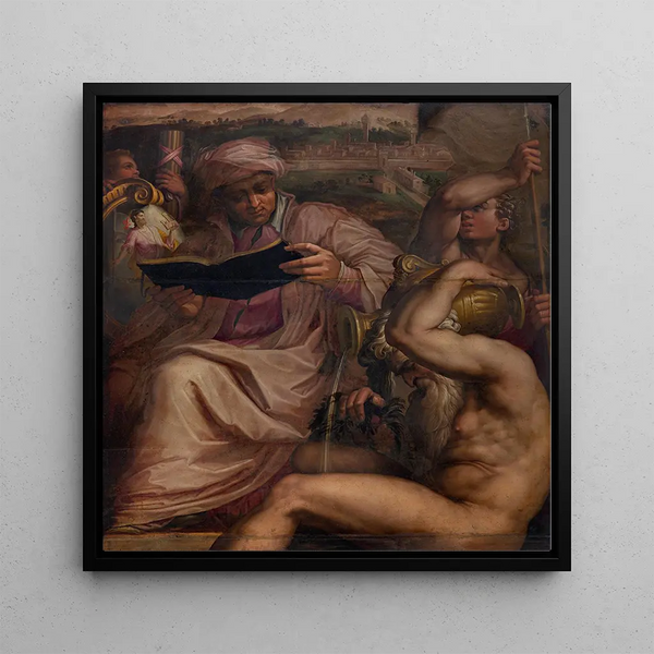 Allegory of Mugello - Giorgio Vasari — framed artwork on a wall