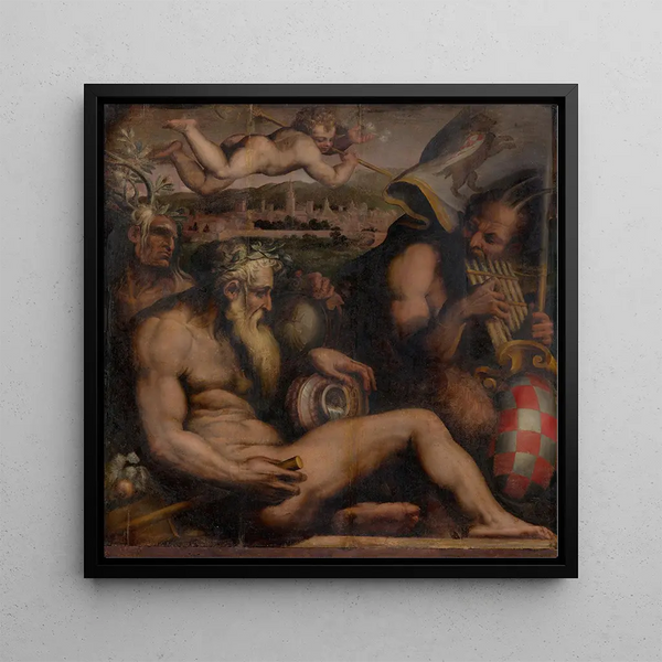 Allegory of Pistoia - Giorgio Vasari — framed artwork on a wall