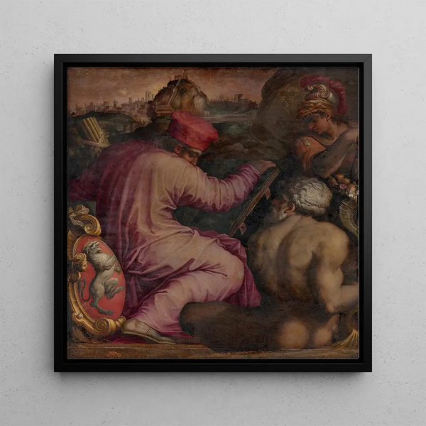 Allégorie de San Miniato dans le bas Valdarno - Giorgio Vasari — framed artwork on a wall