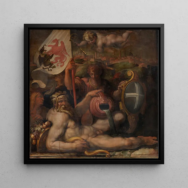 Allegory of Volterra - Giorgio Vasari — framed artwork on a wall