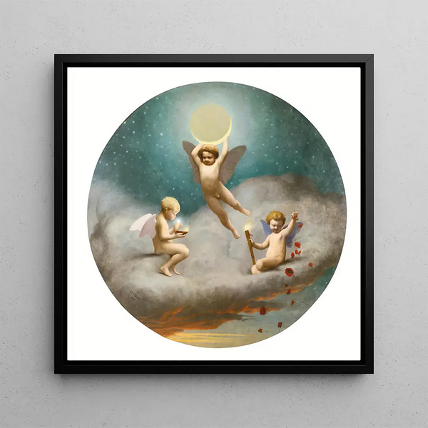 Allegory of the Night - Jean-Lon Gérôme — framed artwork on a wall