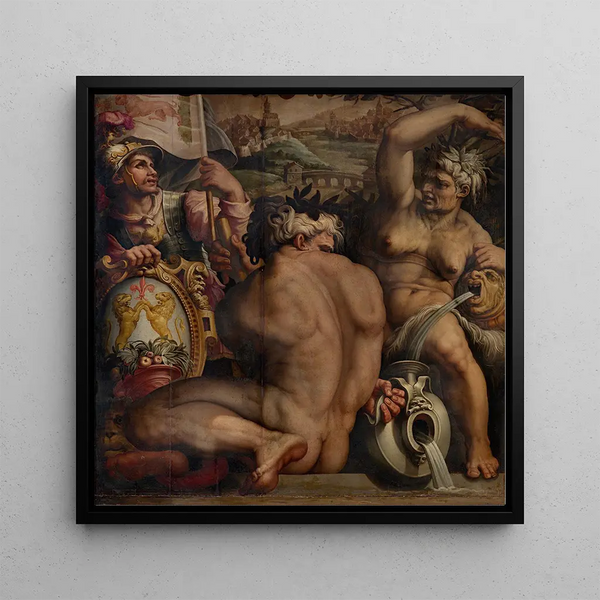 Allégorie du Casentino - Giorgio Vasari — framed artwork on a wall