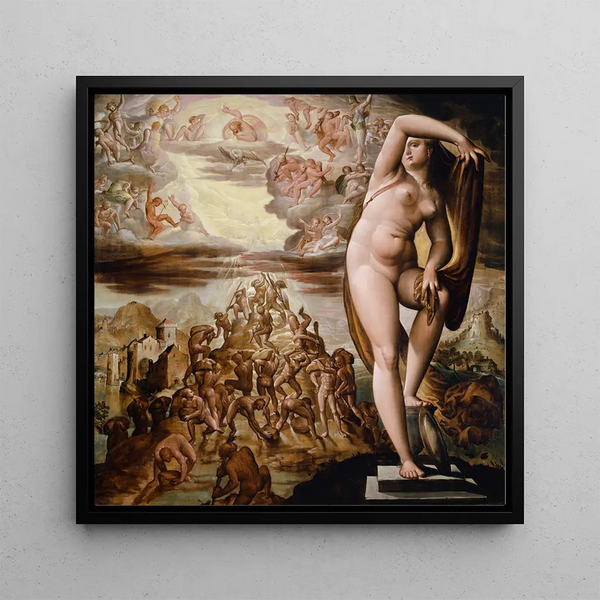 Allegory of the Day - Hans Bock the Elder — framed artwork on a wall