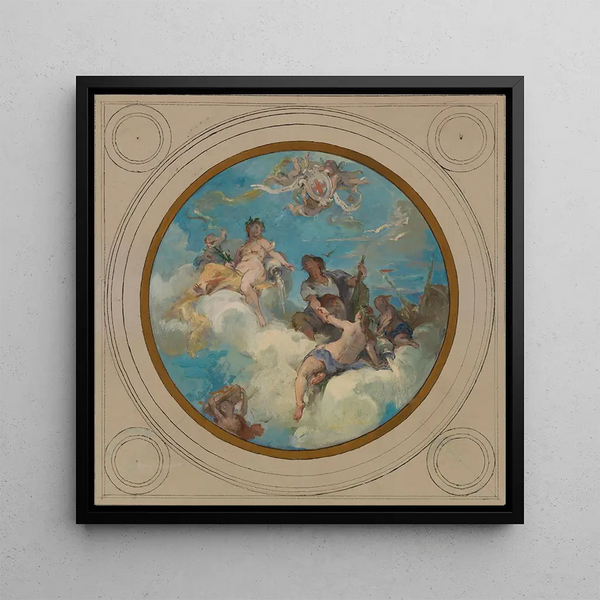 Allégories du canal de l'Ourcq, du Travail et de la Navigation - Henri Leopold Lévy — wall display of the artwork