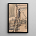 Pont d'un bateau à vapeur avec une fille lisant et un cheval voyageant dans un box - Allen Edward Everitt — framed artwork on a wall
