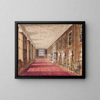 La galerie d'Aston Hall - Allen Edward Everitt — framed artwork on a wall