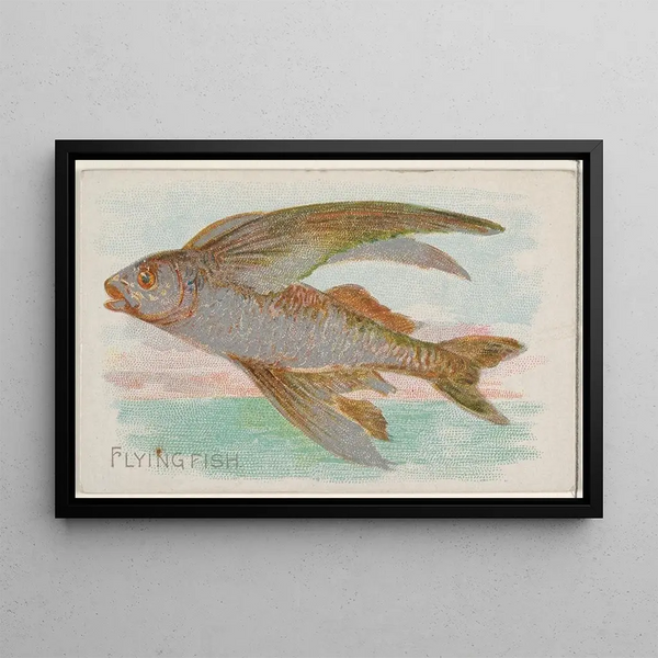 Flying Fish Painting - Allen Ginter — framed artwork on a wall