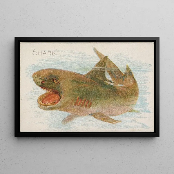 Shark Painting - Allen Ginter — framed artwork on a wall