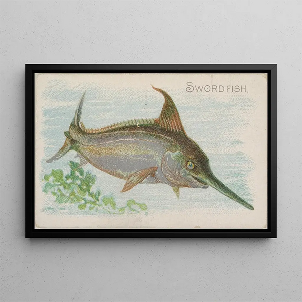 Swordfish Painting - Allen Ginter — framed artwork on a wall