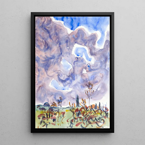 Reproduction of the painting Watercolor No. 31 Landscape with Clouds - Allen Tucker