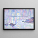 Aquarelle No 73 Blue and Lavender - Allen Tucker — framed artwork on a wall
