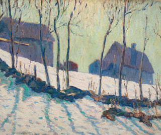 Winter Landscape Painting - Allen Tucker — artwork view