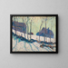 Winter Landscape Painting - Allen Tucker — framed artwork on a wall