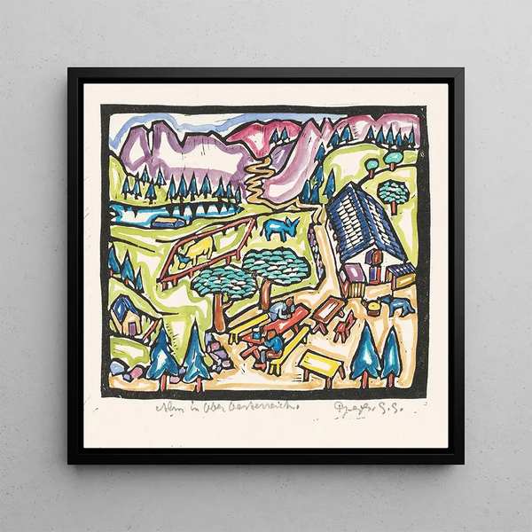 Alm in Upper Austria - Reijer Stolk — framed artwork on a wall