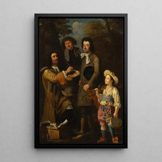La diseuse de bonne aventure ou Allégorie des cinq sens - Almanach — framed artwork on a wall