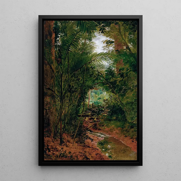 Landscape at Rio das Pedras - Almeida Júnior — framed artwork on a wall