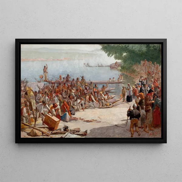 Study for the Departure of the Mono - Almeida Júnior — framed artwork on a wall
