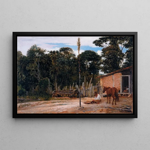 Serrer la selle - Almeida Júnior — framed artwork on a wall