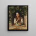 Girl at the Vine-covered Window - Alois Eiss — framed artwork on a wall