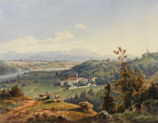 View of the Schäftlarn Monastery - Alois Flad — artwork view