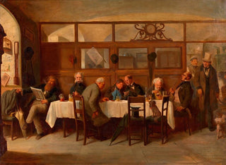 Tavern Scene Painting - Alois Greil — artwork view