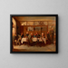Tavern Scene Painting - Alois Greil — framed artwork on a wall