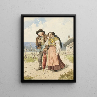Kirchgang - Alois Greil — framed artwork on a wall