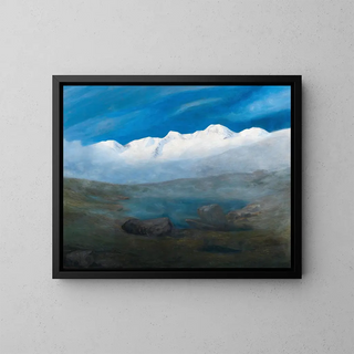 After many hours - Alois Hans Hübner — framed artwork on a wall
