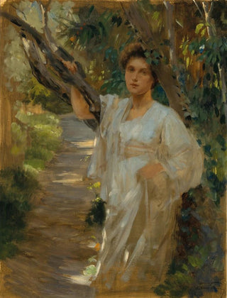 A girl in the forest - Alois Hans Schram — artwork view