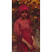 Reproduction of the painting A girl with autumn leaves - Alois Hans Schram