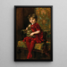 Reproduction of the painting of a girl with a doll in an armchair - Alois Hans Schram