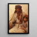 Bedouin and young girl - Alois Hans Schram — framed artwork on a wall