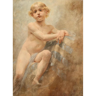 Boy with Blonde Curls - Alois Hans Schram — artwork view