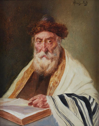 a rabbi's portrait - Alois Heinrich Priechenfried — artwork view