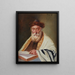 a rabbi's portrait - Alois Heinrich Priechenfried — framed artwork on a wall
