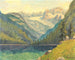 Mountain Lake Painting - Alois Hernick — artwork view