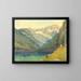 Mountain Lake Painting - Alois Hernick — framed artwork on a wall