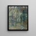 View of a Dark Winter Day from the Window of My Studio - Alois Hnisch — framed artwork on a wall