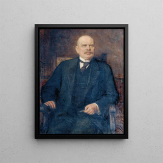Minister Max Freiherr Hussarek von Heinlein - Alois Johann Josef Delug — framed artwork on a wall