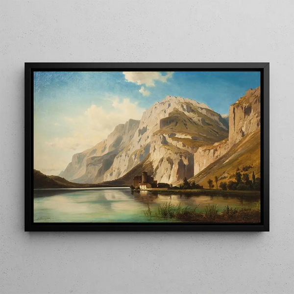 Château de Toblino near Trento in Northern Italy - Alois Kirnig — framed artwork on a wall