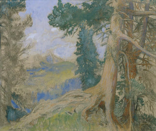 Ski slope at dusk - Alois Penz — artwork view