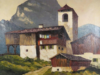 Mountain Village Painting - Alois Pfund — artwork view