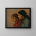 Two women of the city - Alois Schlichtig — framed artwork on a wall