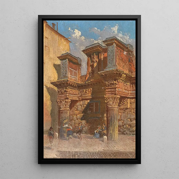 Reproduction of the painting Columns of Rome at Torre dei Conti - Alois Schönn