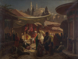 Turkish Bazaar Painting - Alois Schönn — artwork view