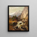 Mountain Stream Painting - Alois Wolf — framed artwork on a wall