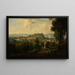 Graz painting with Schlossberg - Alois von Saar — framed artwork on a wall